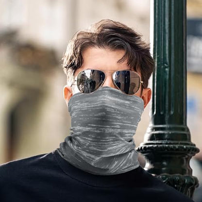 Neck Gaiter Fishing Face Gator Sun Protection & Wind-proof For Fishing Hiking Cycling Camping Yard Work Bandana Mask - color: Gray
