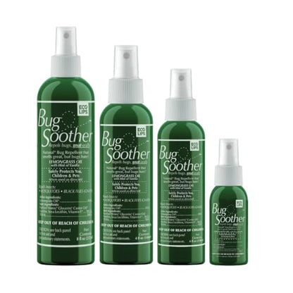 Bug Soother Natural Insect Repellent Spray, DEET-Free Family Pack (4 Count) | Plant Based | Repels Mosquitos, Gnats & No See'ums | Family Safe | Made in the USA - color: Small Family Pack