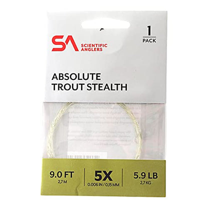 Scientific Anglers Absolute Trout Stealth Leader - size: 5X