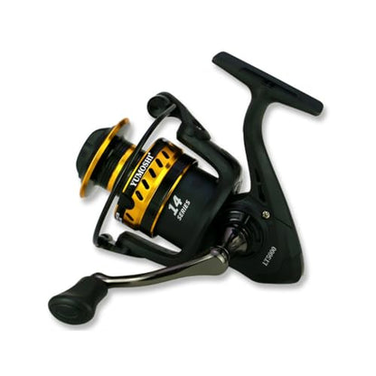 Fishing Swivel Reel Handle, Metal Rocker Grip Fishing Swivel Reel Handle Grip, Full Metal, Grip for Spin Reel EVA Replacement Grip Parts-M