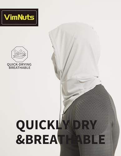 Vimnunts Sunproof Balaclavas Summer Cooling Face Mask Breathable Full Head Mask UV Protection Hood - color: Grey