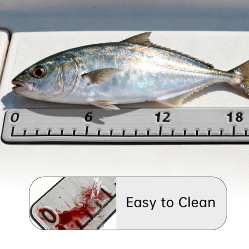HZshark EVA Foam Fish Measuring Board, Fish Ruler with 3M Self-Adhesive Backing, 36" Fishing Tape Measure for Boats Sailboats Yachts Kayaks - color: Grey, size: 4.5"*36"