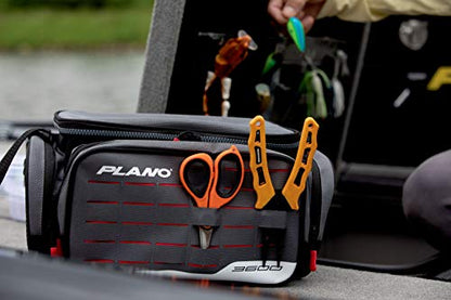 Plano Weekend Series 3600 Tackle Case, Medium, Gray Fabric, Includes 2 Stowaway Utility Storage Boxes for Fishing Baits & Lures, Premium Soft Fishing Storage - color: Grey, style: 3600 Tackle Case