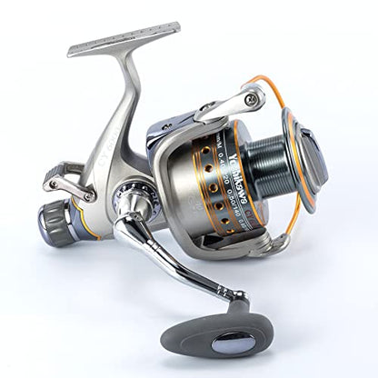 Yoshikawa Baitfeeder Spinning Reel Fishing 5.5:1 11 High Power Stainless Ball Bearings 30Lb Drag Right Left Hand Saltwater Freshwater Reversible Front Rear Drag Live Liner 3000-6000 - style: Cy-5000