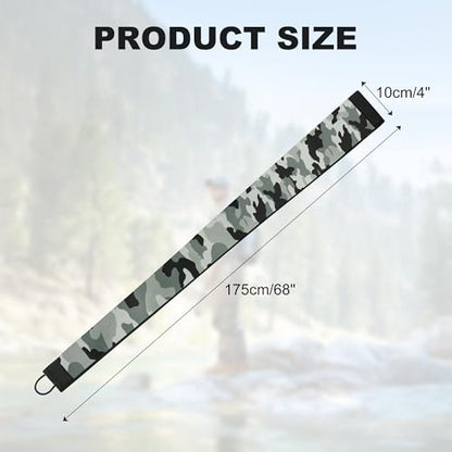 Neoprene Camo Fishing Rod Sleeves,Fishing Pole Sleeves,Fishing Rod Socks | UV Resistance,Puncture Resistant, Protect Casting, Spinning, Trolling Fishing Rods, Storage, tangled-free,75in,68in,60in - color: 2-Light Green Camo, size: 69"