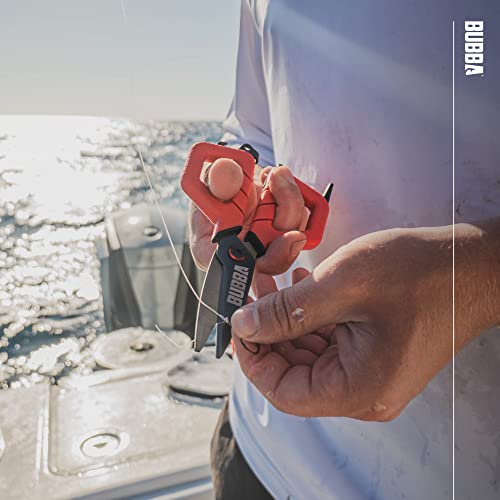 BUBBA Small Shears Fishing Tool With Micro-Serrated Blades & Split Shot Crimp Tool - Bottle Opener & Lanyard Hole - size: Small