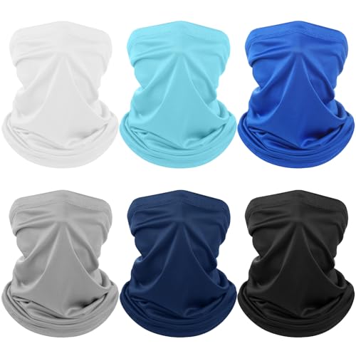 Geyoga Summer UV Protection Cooling Neck Gaiter | Sunscreen Breathable Face Scarf Bandana Mask Neck Gaiter for Outdoor Fishing Hiking Camping - color: Blue