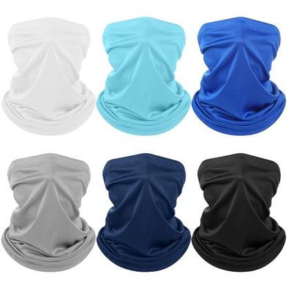 Geyoga Summer UV Protection Cooling Neck Gaiter | Sunscreen Breathable Face Scarf Bandana Mask Neck Gaiter for Outdoor Fishing Hiking Camping - color: Blue
