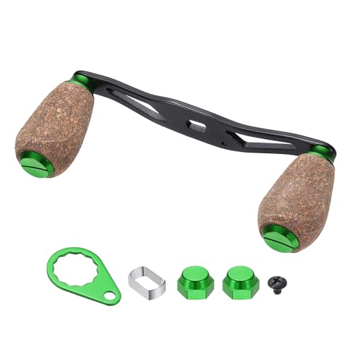 Fishing Reel Handle, Reel Handle Rocker Arm Grip with Knob Replacement Parts - color: Green