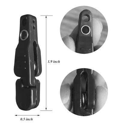 Heavy Tension Snap Release Clips for Weight Planer Board Kites Downrigger Trolling Fishing - color: black 10pcs