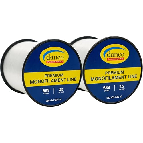 Monofilament Fishing Line | Jumbo Amount 2-1/4 lb Spools Value Pack - Low Memory and Stretch - Abrasion Resistant - Freshwater and Saltwater Fishing Line - size: 20 lb 689 yards per spool