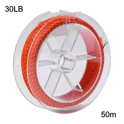 8-Strand for Braided Fly Line Backing 50M Dacron Fishing Leader with Loop 20lb 30lb Low Friction - size: G