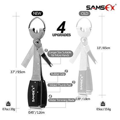 SAMSFX Fishing Knot Tying Tool, Multifunctional Fly Fshing Nippers, Quickly Tie Fishing Knots for Hooks, Lures and Flies, Fishing Clippers with Retractor - color: Silvery Knot Tool, style: Carabiner Retractor
