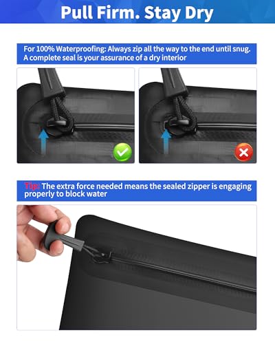 IPX8 Waterproof Document Bag: Submersible 1M / 30 Min for Business Travelers & Boating – Keep Legal Docs, Passports & Valuables Bone-Dry in Rain or Spills – 15.3x11.8" Portable Zipper Pouch