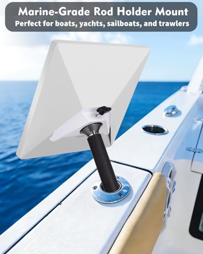Starlink Mini Rod Holder Mount, Marine-Grade 316 Stainless Steel Boat Mount with Pipe Adapter for Starlink Mini Antenna – Perfect for Boats, Yachts, Sailboats, Trawlers & RVs
