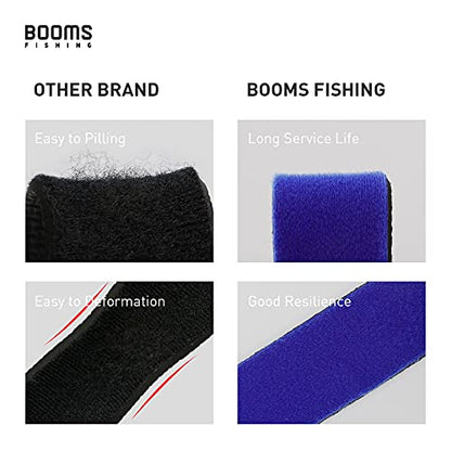 Booms Fishing RS3 Fishing Rod Wrap Pole Straps， Hook & Loop Fishing Rod Belts, Fishing Rod Ties for Casting Rods, Spinning Rods and Fly Rods - style: C: Blue_9.6"_6pack