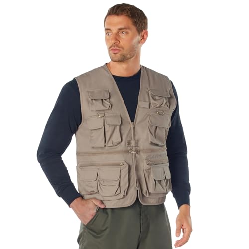 Rothco Uncle Milty Travel Vest - Outdoor Fishing Camping 17 Cargo Pocket Jacket - color: Khaki, size: 3X-Large
