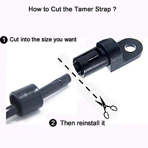 Rod Tamer Deck Mount Rod Straps 2 Pack, 6mm Kayak Boat Fishing Rod Tamer Strap Deck Mount Connector Gunwale Mount Fishing Rod Holders Down Strap (18 inch) - color: Black x 2pack