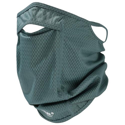 Sun Protection Face Mask with Neck Cover, Cooling Breathable Ear Loop Neck Gaiter for Fishing Cycling Running - color: Lake Blue