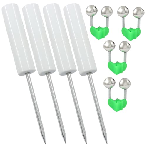 Murtenze Fishing Rod Holder, Reinforced PVC Fishing Pole Holders Ground Free Alarm Bells, Support Stand for Bank Fishing/Beach Anglers - color: White