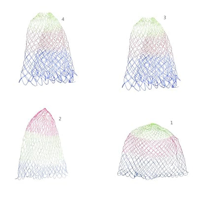 MOMOJIA Folding Fishing Net Folding Nylon Landing Dip Net Replacement Nettings Sturdys Meshs Net Outdoor Fishing Accessorys