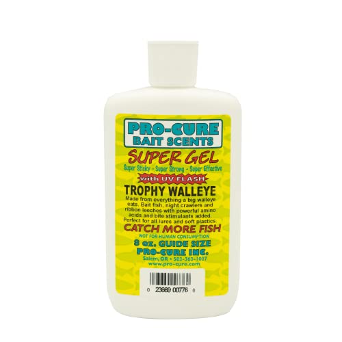 Pro-Cure Trophy Walleye Super Gel, 8 Ounce | Trophy Walleye is a blend of baits that has proven to put more walleye to the boat day after day.