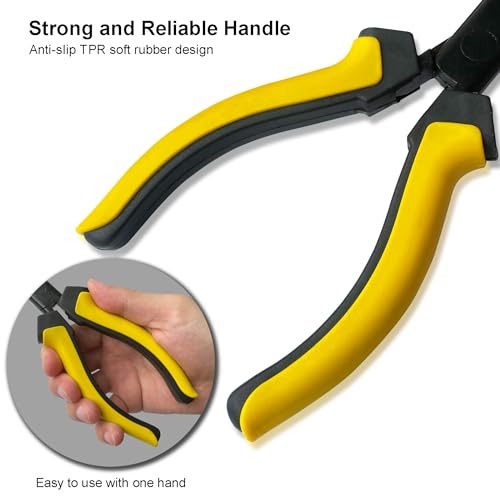 Hanpex-9 inch Fishing Pliers with Anti-Rust Teflon Coated, Freshwater/Saltwater Fishing Tools, Comfort Grip Handles Fishing Gear Idea for Fishing Trip - style: 9" Split Ring Nose