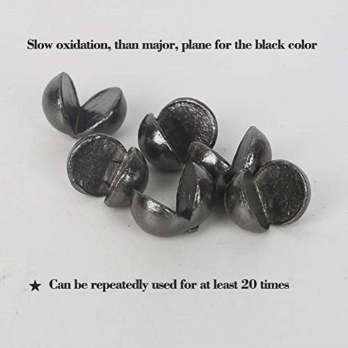 Fishing Sinkers and Weights,Removable Fishing Weights Split Shots Sinkers Carbon - Black 12 Size,Split Shot Fishing Weights - color: 3.3g/0.11oz 100pcs