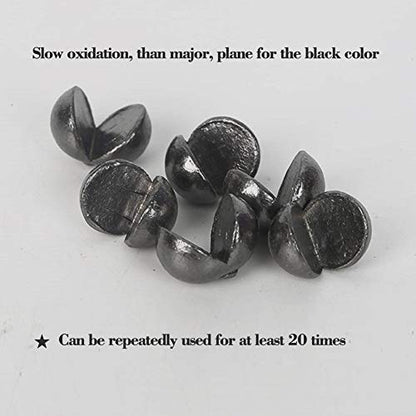 Fishing Sinkers and Weights,Removable Fishing Weights Split Shots Sinkers Carbon - Black 12 Size,Split Shot Fishing Weights - color: 4.2g/0.14oz 100pcs