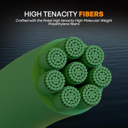 FINS Catfish Braided Fishing Line 8-Strand High Tenacity PE, Made in USA - color: Dark Green, size: 500 Yards