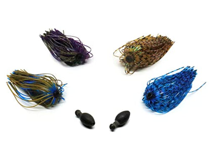 Harmony Fishing - Tungsten Skirted Punch Weight/Slither Rig MSS Kit [Pack of 2] (Modular Skirt System) - size: ½ oz