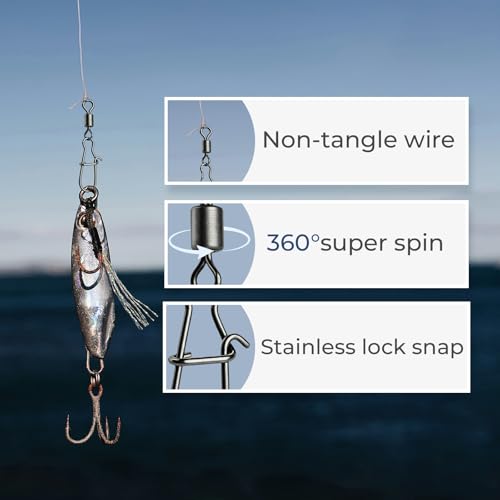 ScaleRithm100Pcs Fishing Swivels, 5 Sizes Barrel Snap Swivel Fishing Tackle for Quick Linking of Lures and Lines | Barrel Snap Swivel, Fishing Tackle, Quick Linking of Lures and Lines