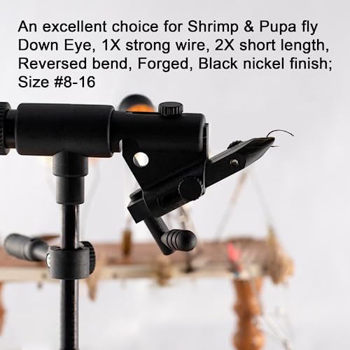 Eupheng Fly Fishing Hooks 100pc Pack Barbless Catch & Release Dry Wet Nymph Shrimp&Pupa, Streamer, Caddis, Jig, Scud Flies Fishing Hooks - color: EP Fly-C&R-NYM-0031, size: #14