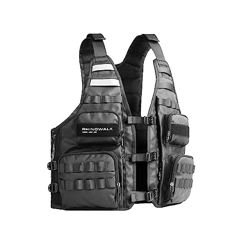 Rhinowalk Fishing Photography Vest with Multi Pockets Outdoor Jackets for Hunting, Hiking, Climbing, Traveling