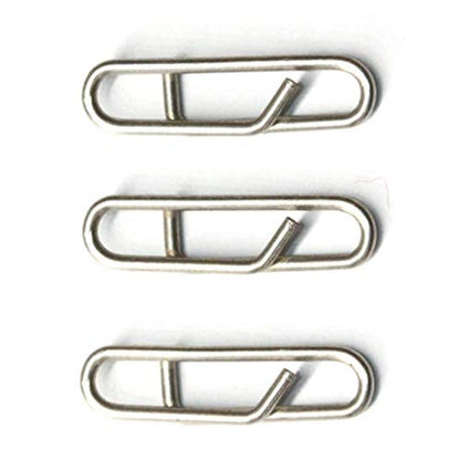 100pcs/pack Stainless Steel Power Clips Lure Clips Snaps Quick Change Fishing Lure Connector Kayak Drifting Fishing Fast Snaps Speed Clips - color: M_18mm_45lbs