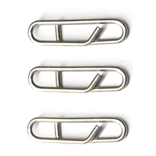 100pcs/pack Stainless Steel Power Clips Lure Clips Snaps Quick Change Fishing Lure Connector Kayak Drifting Fishing Fast Snaps Speed Clips - color: L_23mm_70lbs