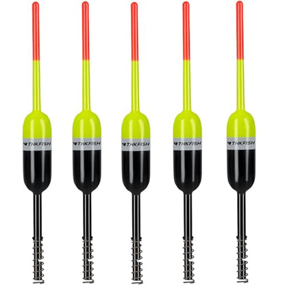 THKFISH Fishing Bobbers Fishing Floats and Bobbers Slip Bobbers for Fishing Balsa Floats Crappie Fishing Bobbers Fixed Bobber (1.5"X0.59"X5.4") (2.5"X0.59"X5.4") - color: 1.5"X0.59"X5.4"-5pcs