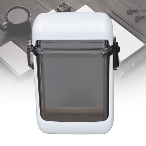 Pocket Case, Transparent Sealing Multifunctional Badge Holder Case with Lanyard for ID Cards Keys, Airtight Plastic Box for Swimming Beach (White) - color: White
