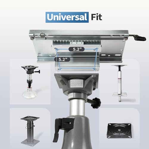 Aluminum Fore & AFT Boat Seat Slider,Universal Fit for Most Standard Boat Seat Pedestal Bases 5.3 * 5.3 inch