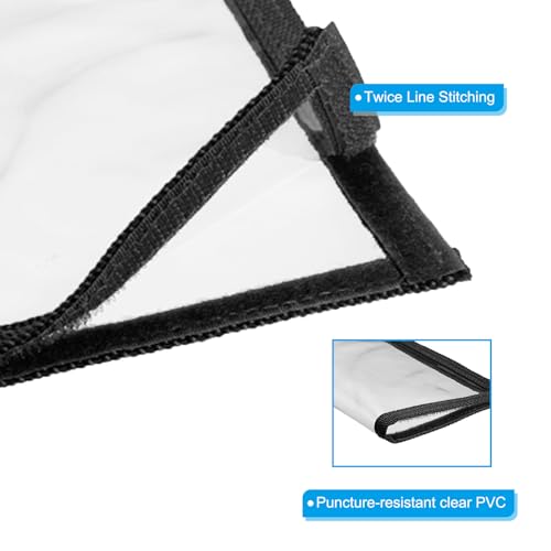 PATIKIL Fishing Lure Wrap Durable PVC Lure Covers Fishing Hook Cover Bait Storage Easily See Lures Keep Fishing Safe - color: Black, size: 3.9" x 7.1"