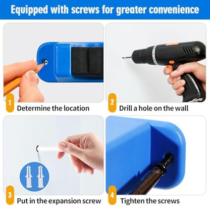 DZrudun Vertical Fishing Rod Holder for Garage Wall Mounted - 6 Rods Fishing Pole Storage Rack with Damage-Free EVA Grip, Interlocking Fishing Pole Holders for Garage Organization, Best Fish Gifts Men - style: Vertical Blue,1Pair