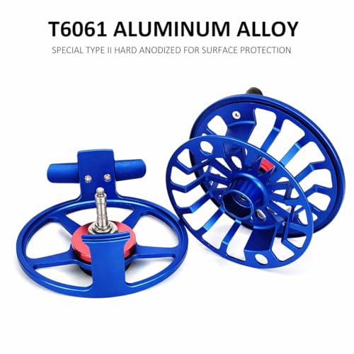 Aventik FLK Fly Fishing Reel Aluminum Trout 3/5, 5/7, 7/9wt Large Arbor Freshwater Fly Reel - size: 5/7wt, style: Blue-without Line