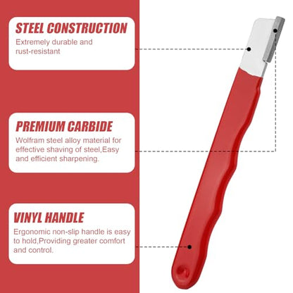 2pcs Pocket Blade Sharpener, Premium Wolfram Steel Garden Tool Sharpener Multipurpose Usage Knife Sharpener for Pruning Shears Hatchets Scissors Sickle Fence Shears