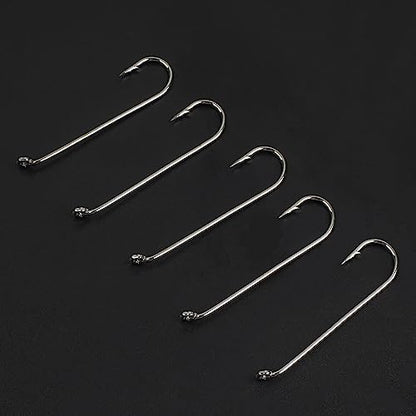 Fly Tying Hooks Assortment Dry Fly Fishing Hooks for Trout Salmon Fishing | Black Nickel High Carbon Steel, 480pcs/320pcs Fly Hooks for Dry Wet Nymphs Streamers Caddis Pupa Freshwater Saltwater Fishing - style: 480pcs