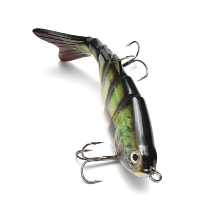Large Multi Jointed Fishing Lures Bait,Big Giant Fishing Bass Lures,Crankbaits Swimbaits with Treble Hook - color: A7-7.87",4oz