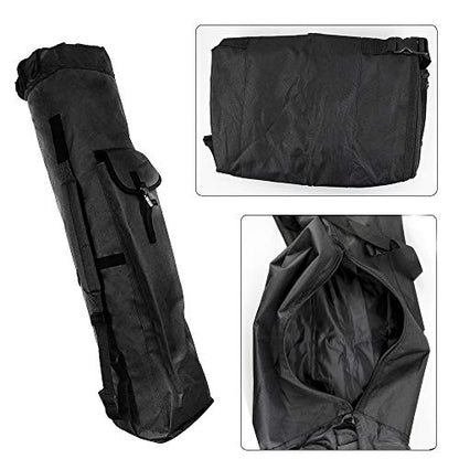 Allnice Durable Canvas Fishing Rod & Reel Organizer Bag Travel Carry Case Bag- Holds 5 Poles & Tackle - color: Black