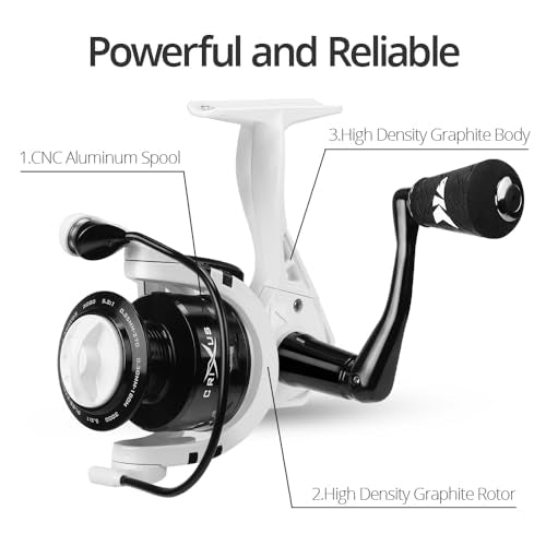 KastKing Crixus Fishing Rod and Reel Combo, High Performance Spinning & Baitcaster Combo, IM6 Graphite 2Pc Blanks, Zirconium Oxide Rings, SuperPolymer Handle, Lightweight Reel with Aluminum Spool - size: Spin-7'0'' Med Heavy-2pcs,3000 Reel