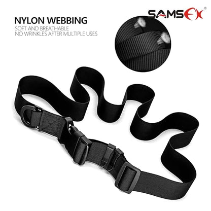 SAMSFX Adjustable Fishing Wader Belt Wading Belts for Surf Casting Kayak Fishing Accessories Waders Straps - color: Black - Only 1.5" Wader Belt (31" to 58")