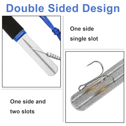 Hook File Sharpener Fishing 2PCS Precision V-Groove Dart Sharpener | Compact, slim design for optimal steeltip dart maintenance, rapid sharpening tool for reduced bounce outs