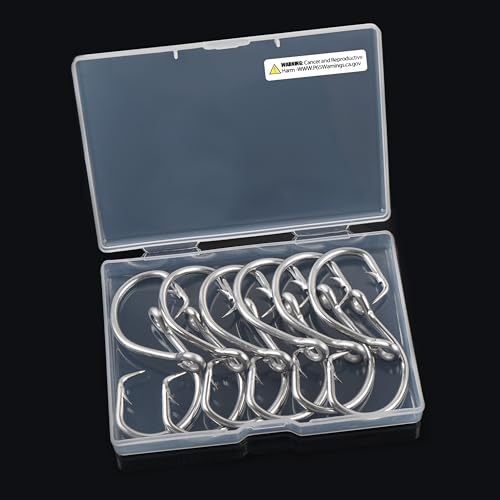 OROOTL Tuna Circle Hooks, 12pcs Stainless Steel Fishing Hooks Catfish Hooks for Saltwater Freshwater 2X Strong Inline Circle Hook for Tuna Carp Catfish Bass and More Size 8/0-18/0 - size: 14/0-12pcs
